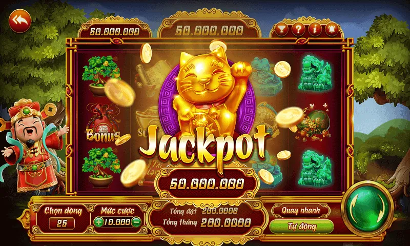Hình ảnh máy đánh bạc và nổ hũ với giải thưởng Jackpot lớn